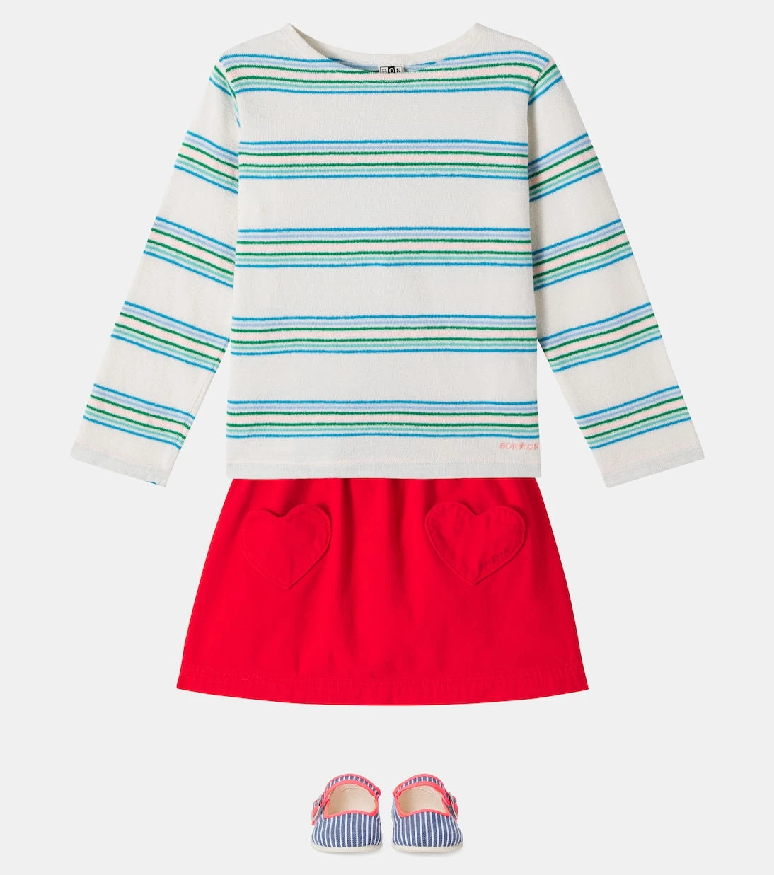 Bonton - بلوزة مخططة من القطن والجرسي