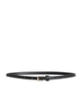 Black Leather Logo Belt