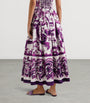 Dolce & Gabbana Multi Cotton Majolica Print Pleated Maxi Dress