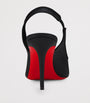 Christian Louboutin Black Sporty Kate Leather Slingback Pumps 85