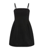 Maje Black Linen-Blend Strapless Mini Dress