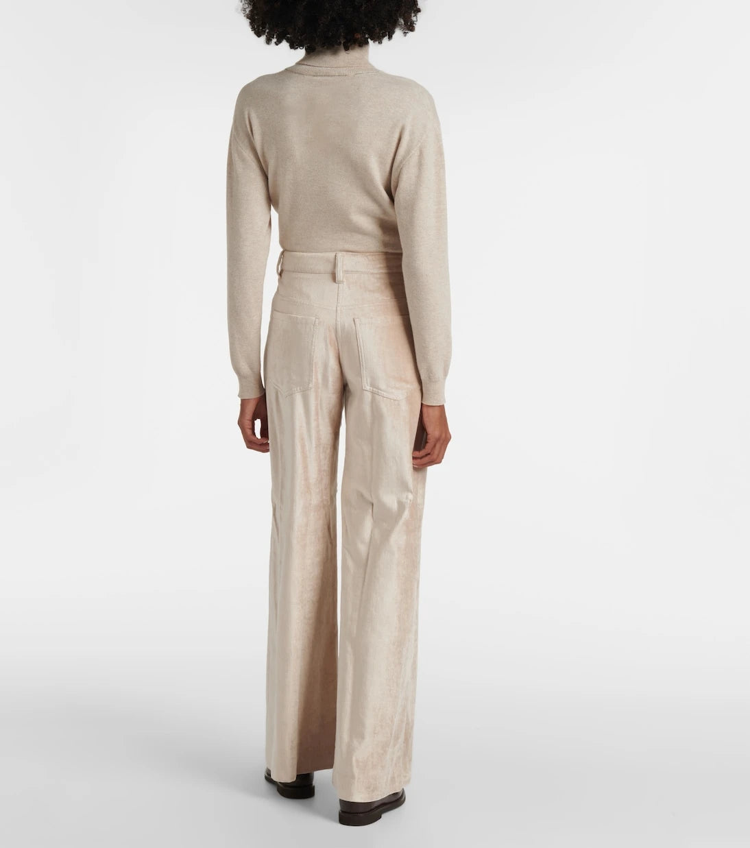 Brunello Cucinelli - Cotton-blend wide-leg pants