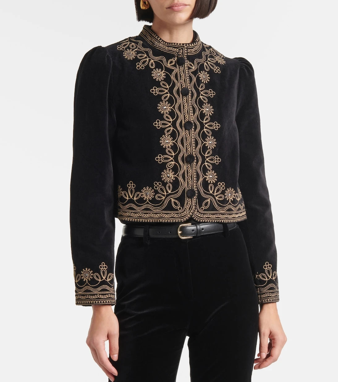 Rixo - Denver embroidered cotton jacket