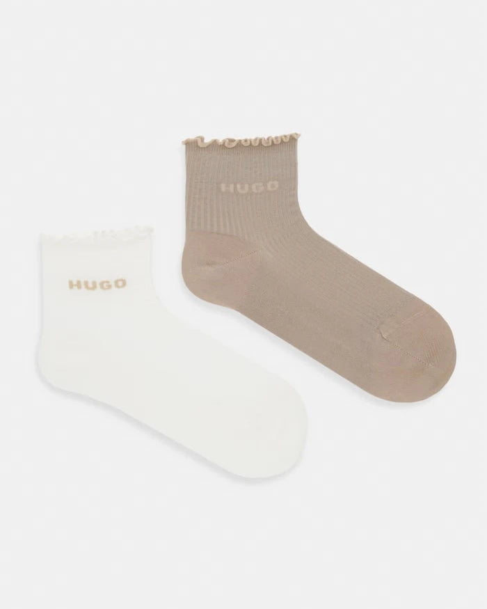 HUGO pamuklu kadın çorapları 2P SH LETTUCE CC W 2 adet