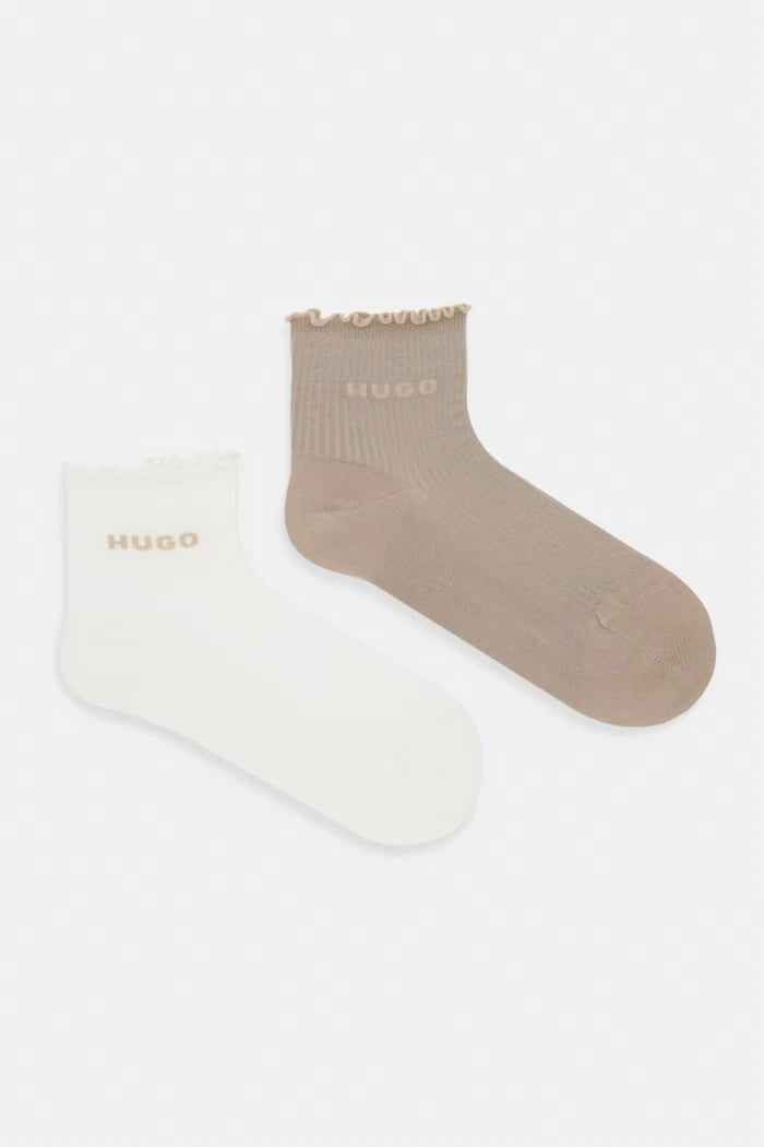 HUGO pamuklu kadın çorapları 2P SH LETTUCE CC W 2 adet
