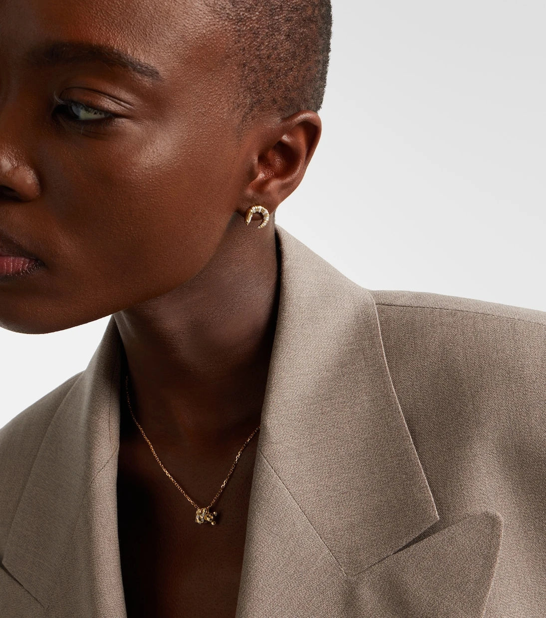 Yvonne Léon - Écrevisse 9kt gold earrings with diamonds