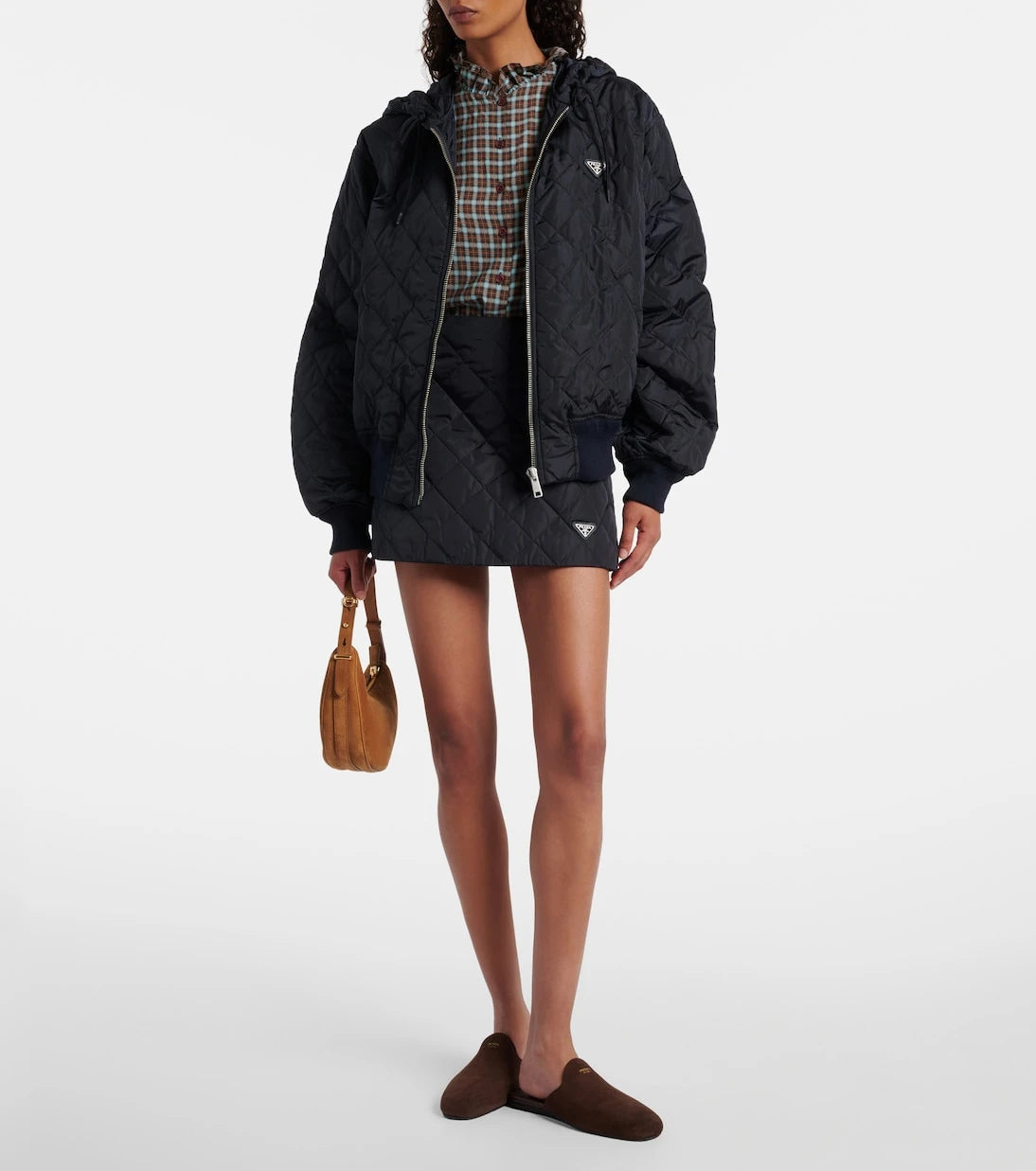 Prada - Re-Nylon quilted miniskirt
