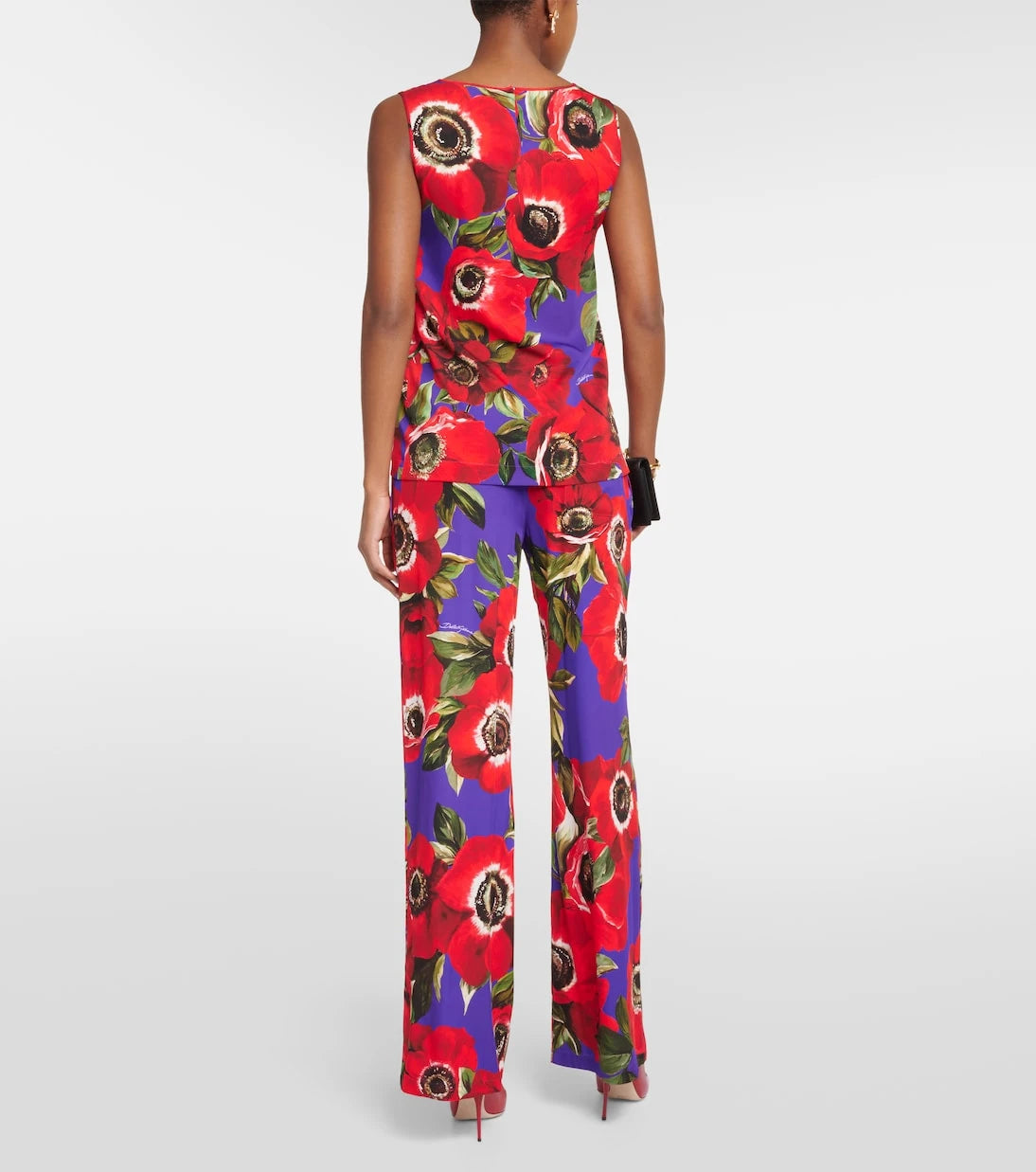 Dolce&Gabbana - Anemone silk-blend charmeuse top