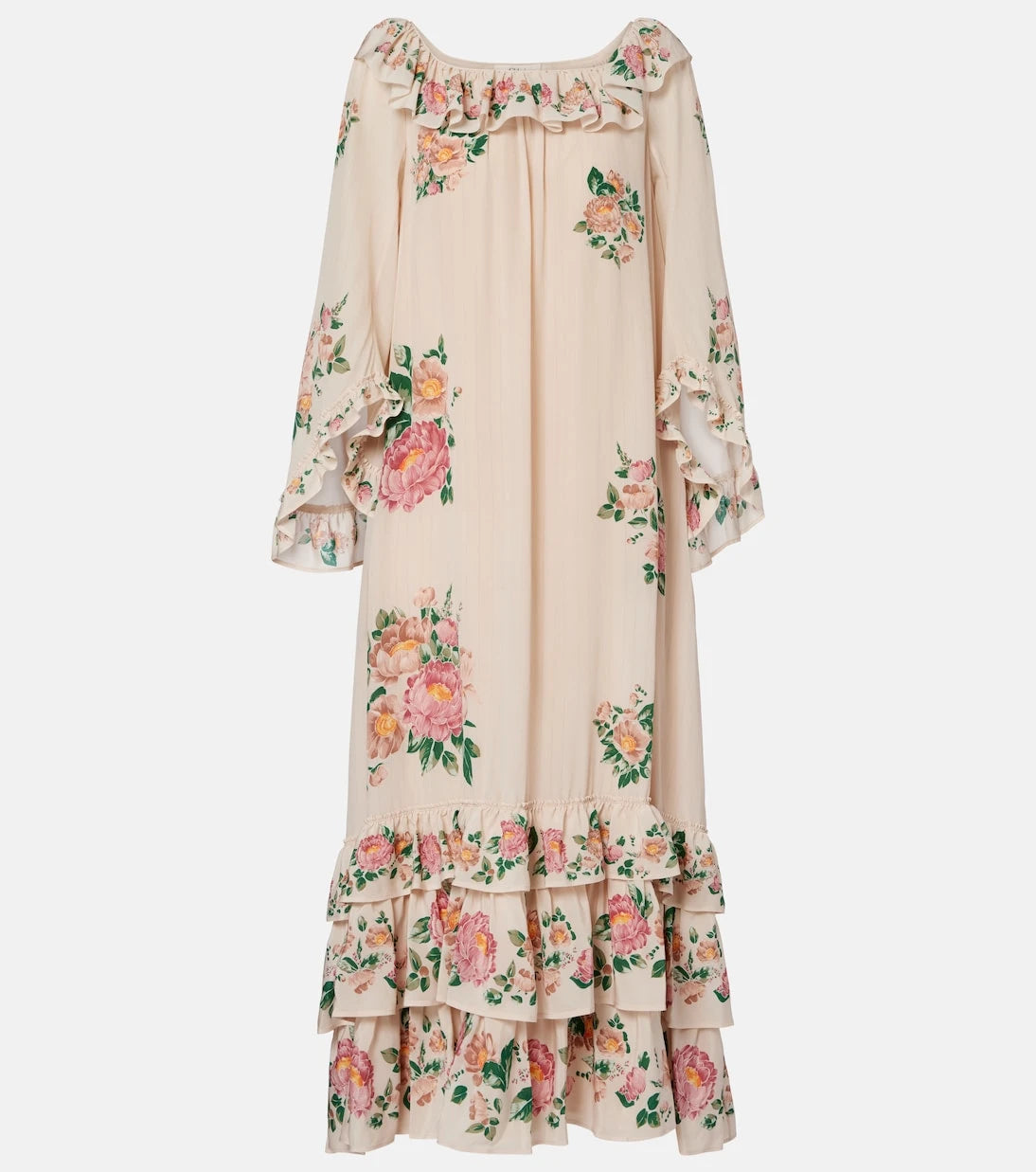 Chloé - Floral silk crêpe de chine maxi dress