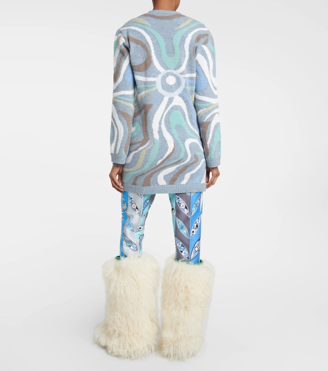 Pucci - x Fusalp intarsia wool cardigan
