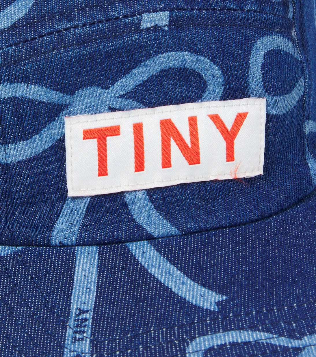 Tinycottons - قبعة بيسبول من الدنيم مطبوعة بفيونكات