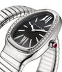 Stainless Steel and Diamond Serpenti Tubogas Watch 35mm