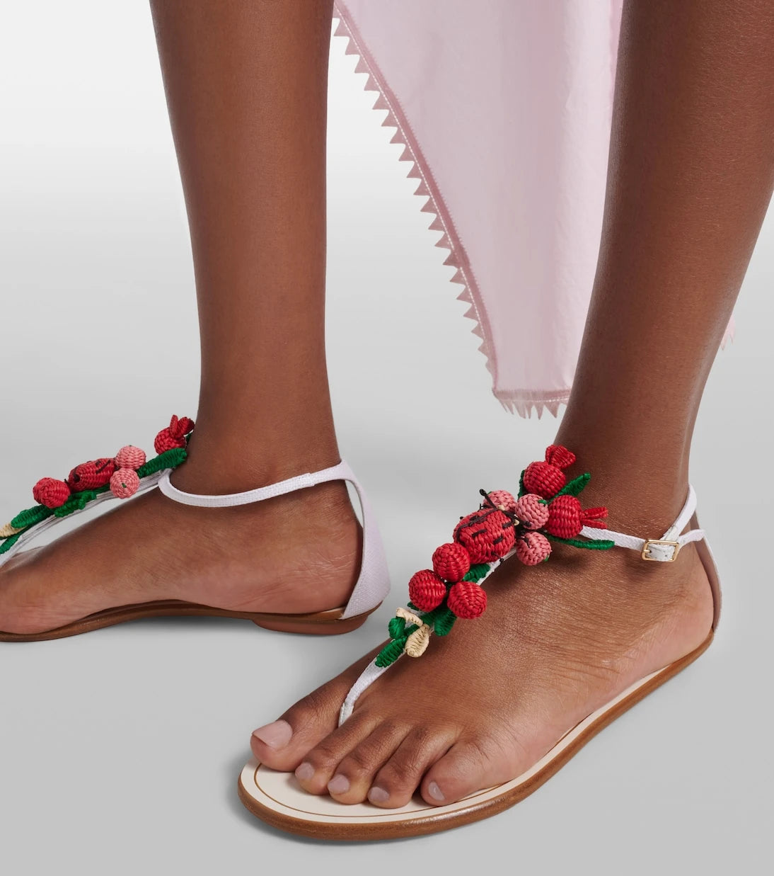 Aquazzura - Botanica raffia thong sandals