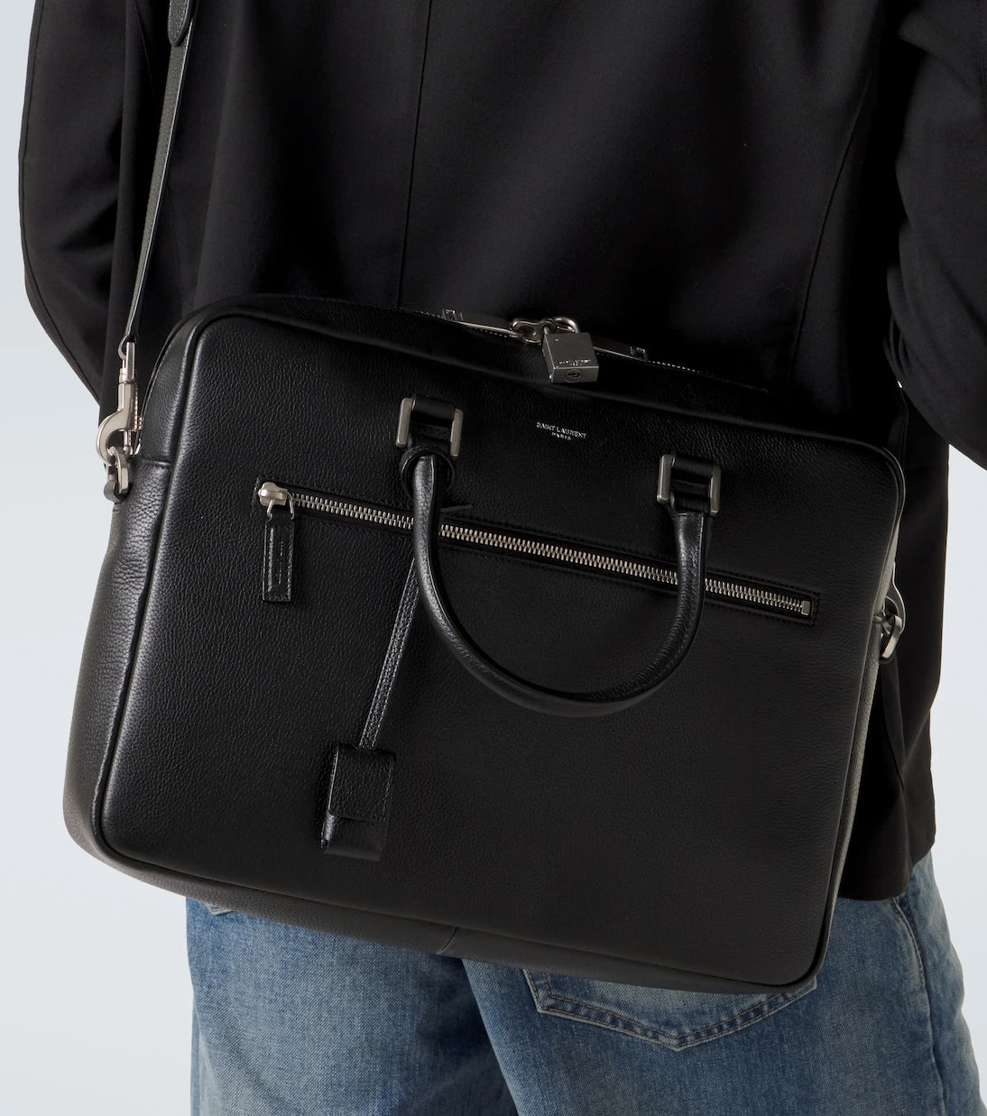 Saint Laurent - Sac De Jour leather tote bag