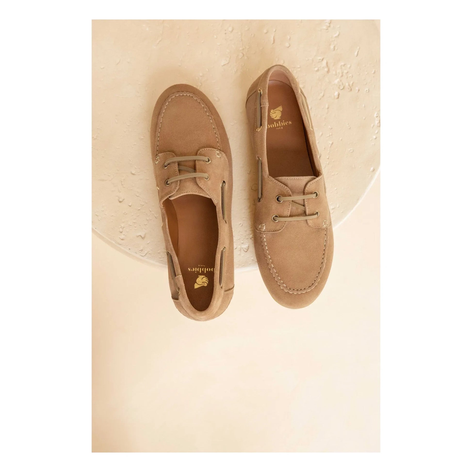 Bobbies - Betsy Suede Boat Shoes | Beige