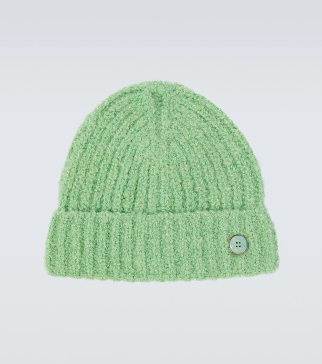 God's True Cashmere - Bouclé cashmere beanie with emerald