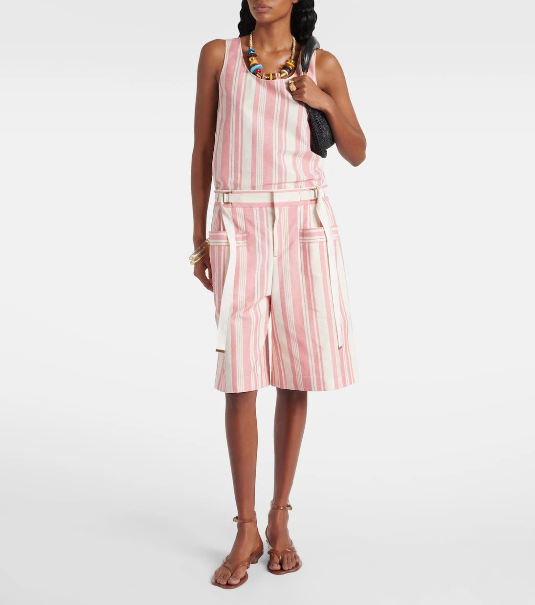Chloé - Striped cotton Bermuda shorts
