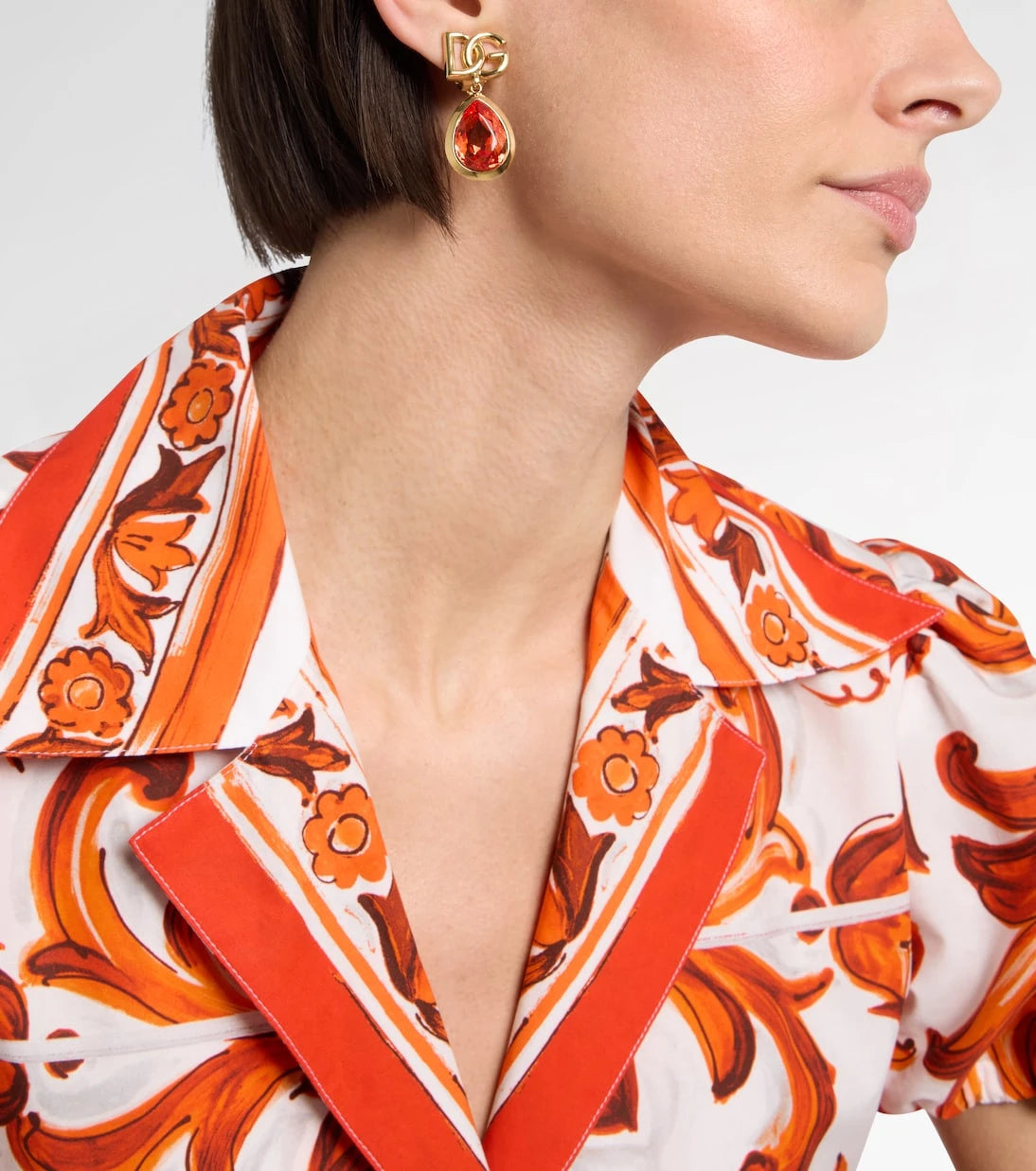 Dolce&Gabbana - DG embellished clip-on earrings