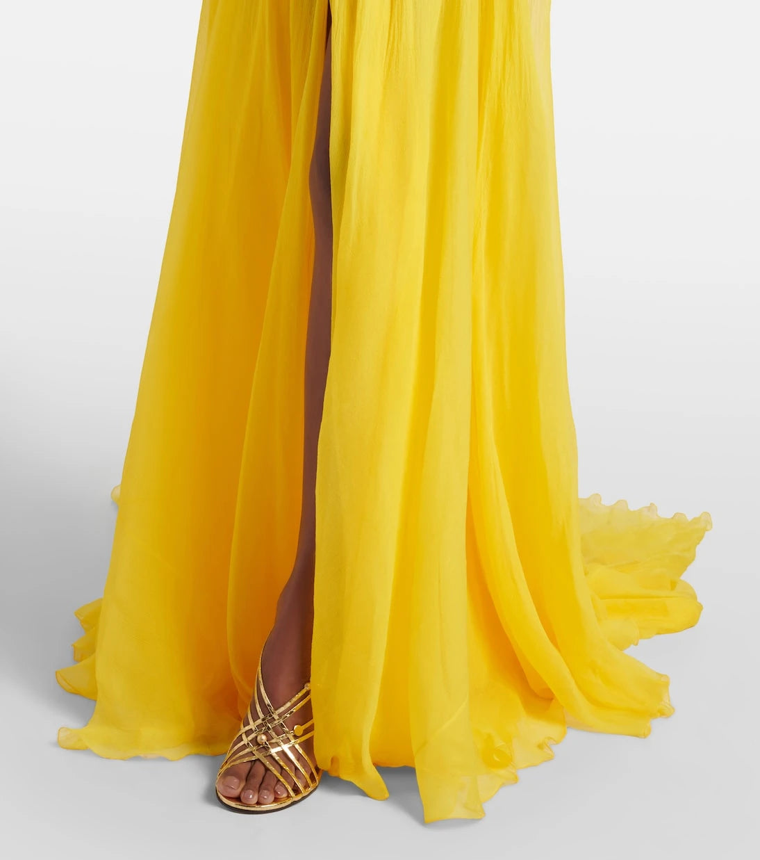 Roberto Cavalli - Cutout silk chiffon gown