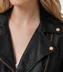Leather Balfern Jacket BLACK/GOLD