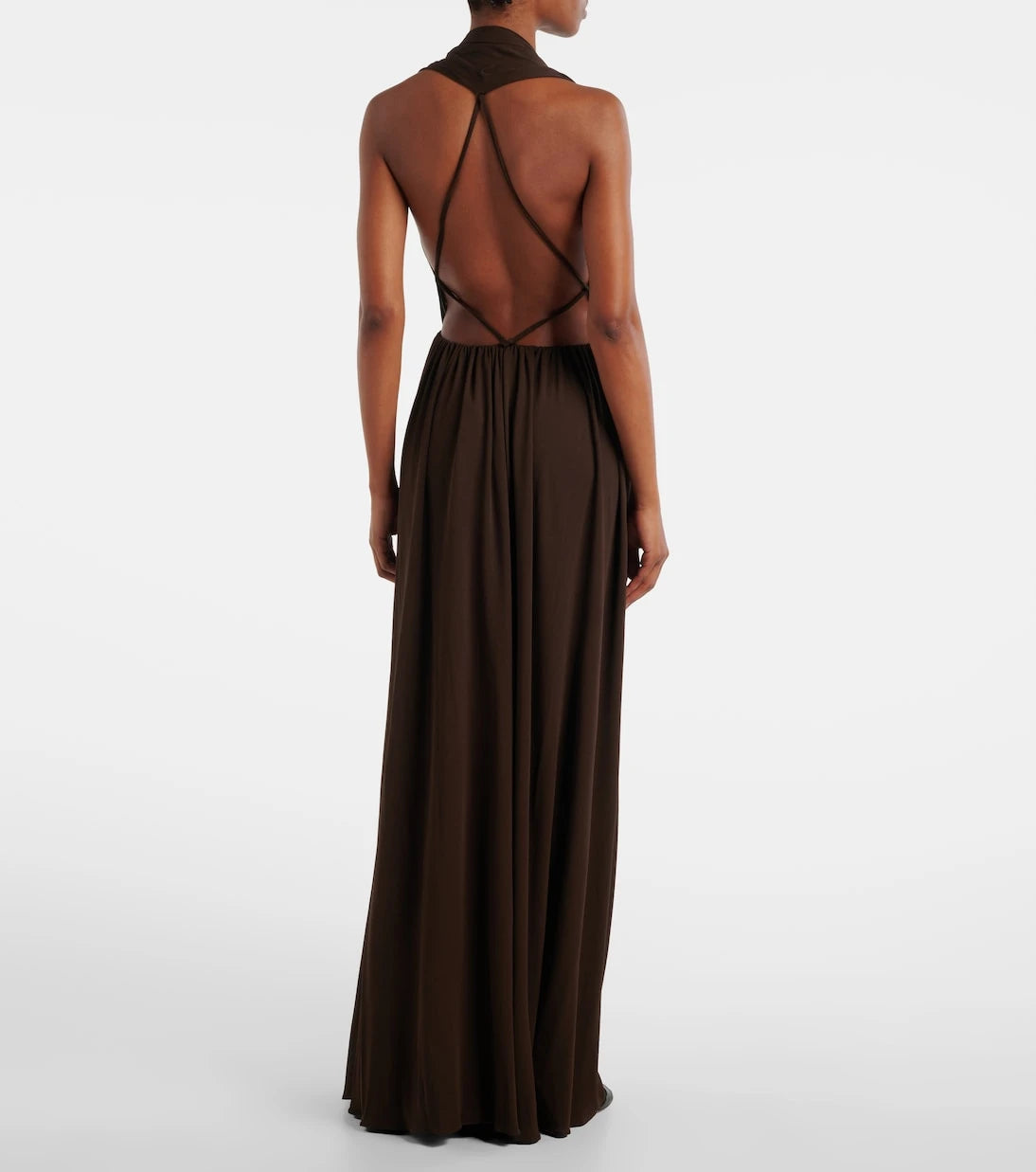 The Row - Pharao gathered jersey crêpe gown