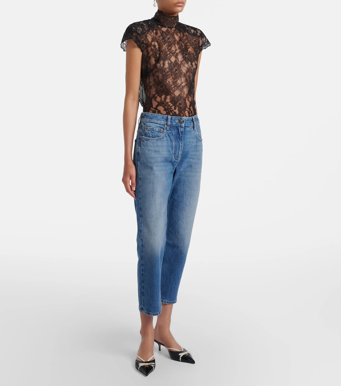 Valentino - Faded straight jeans