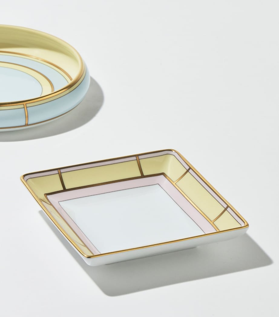 GINORI 1735 Porcelain Colonna Diva Square Change Tray (13.5cm)