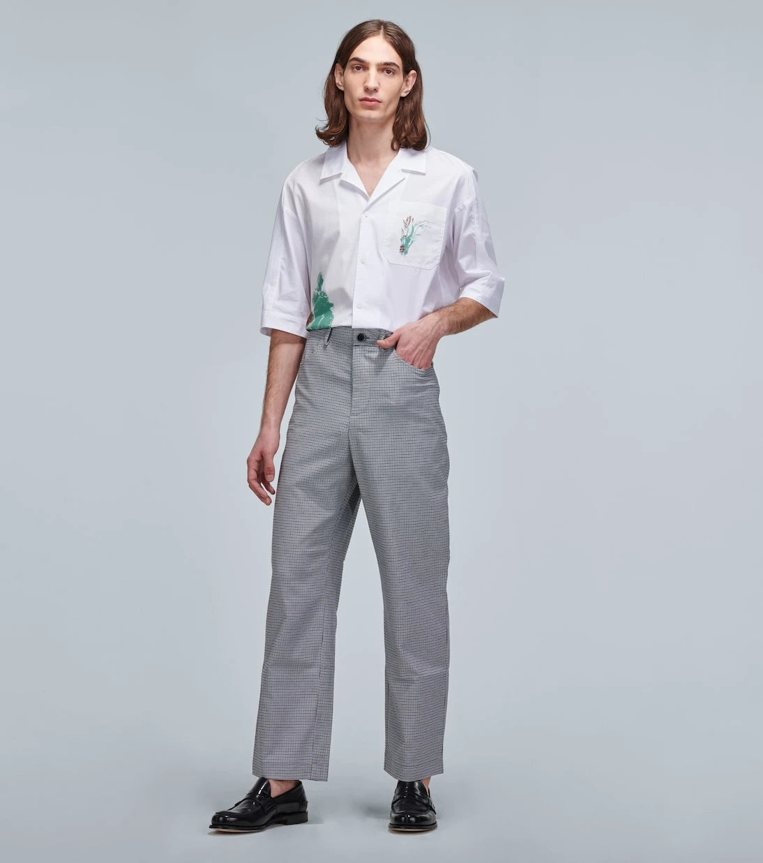 Goetze - Theo straight-leg houndstooth pants