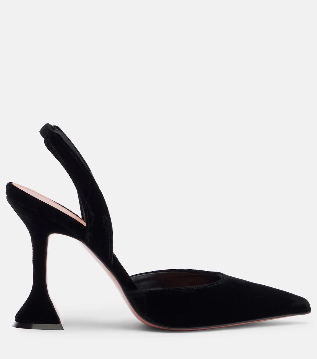 Amina Muaddi - Holli 95 velvet slingback pumps