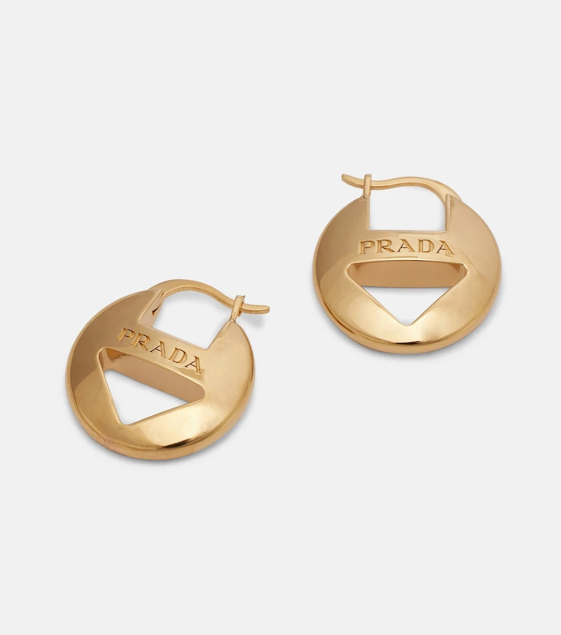 Prada - Cutout logo earrings