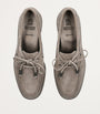 Brunello Cucinelli Brown Suede Boat Shoes