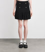 Sandro Paris Black Knitted Buttoned Mini Skirt