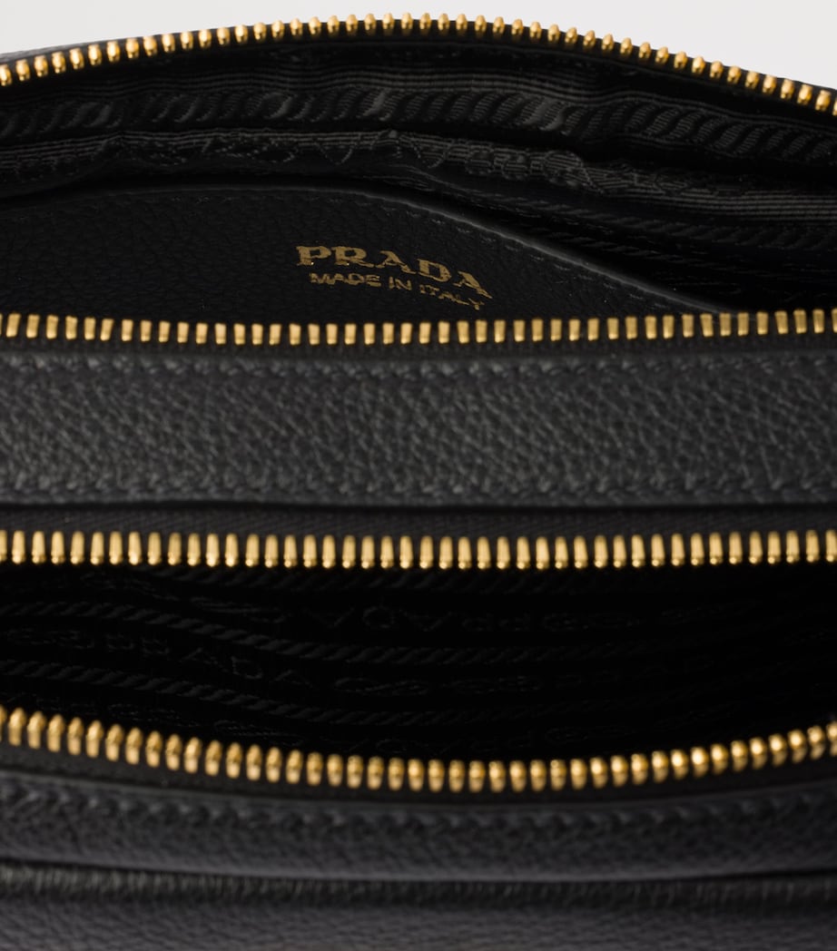 Prada Black Small Leather Cross-Body Bag