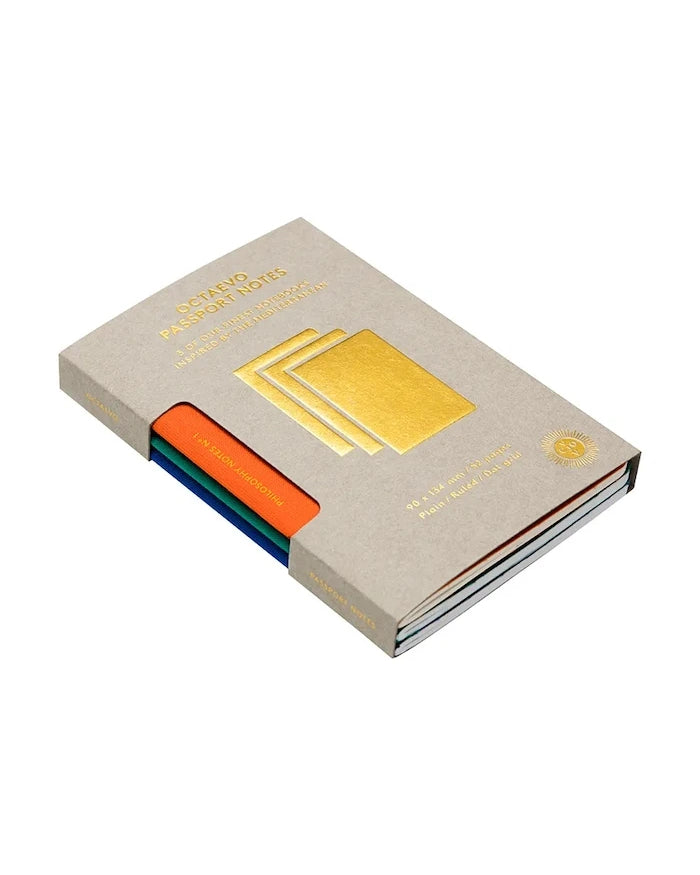 Octaevo Philosophy Passport Notes Box Defter Seti (3’lü)