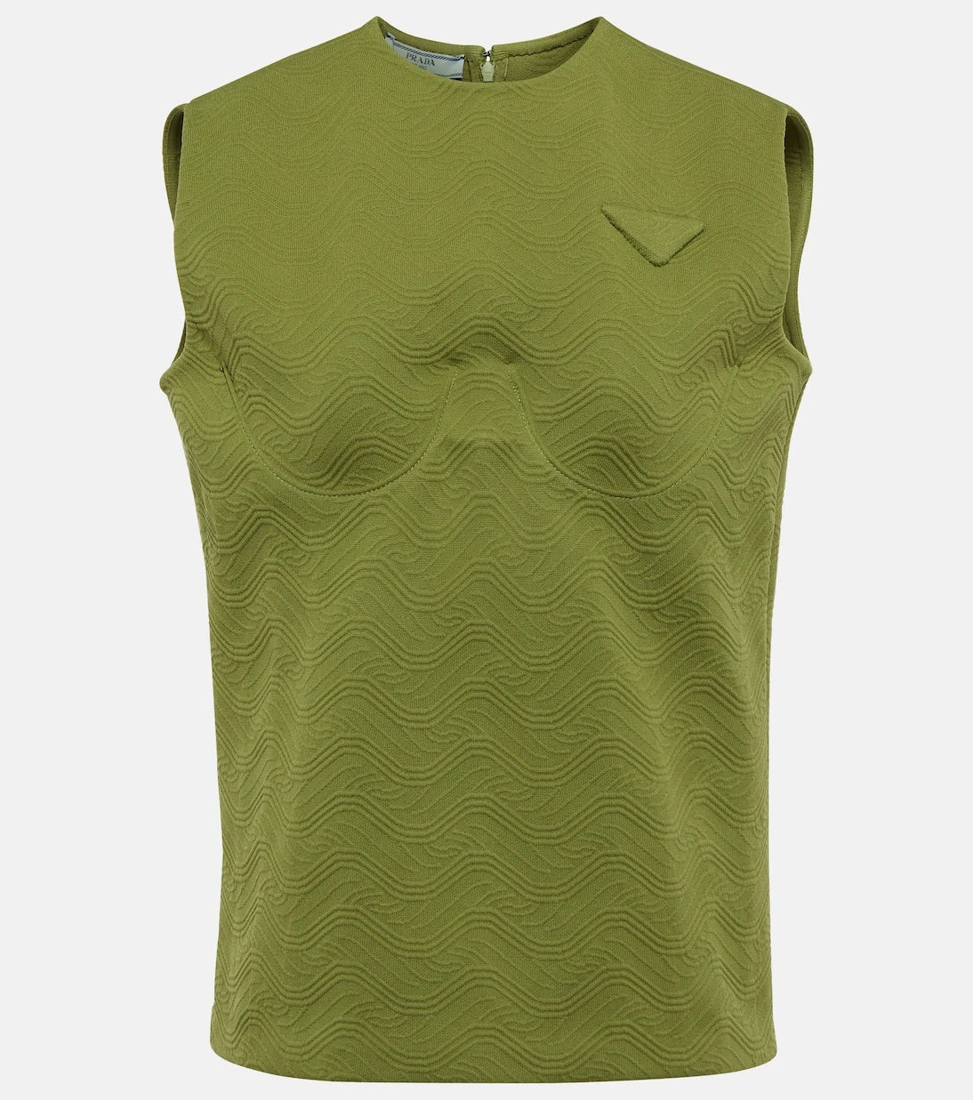 Prada - Logo sleeveless knit top