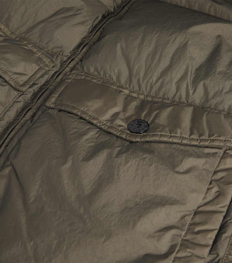 Stone Island Green Wind-Resistant Hooded Parka
