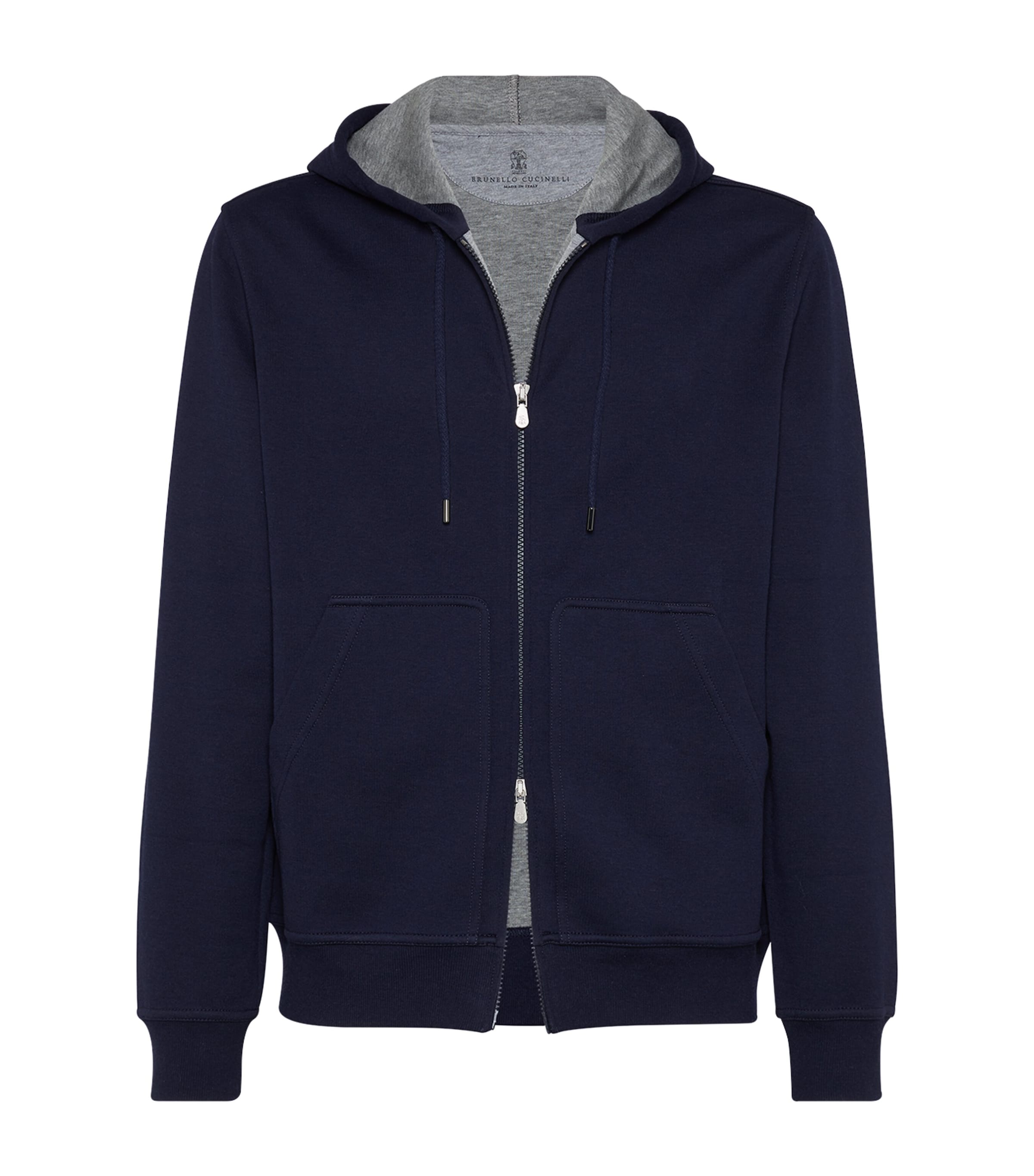 Terry Cotton-Cashmere-Silk Zip-Up Hoodie