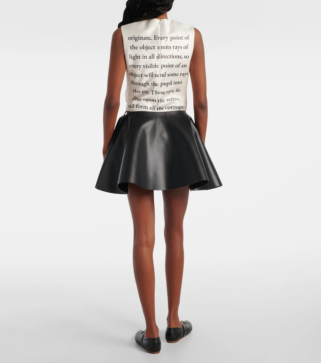JW Anderson - Circle leather miniskirt