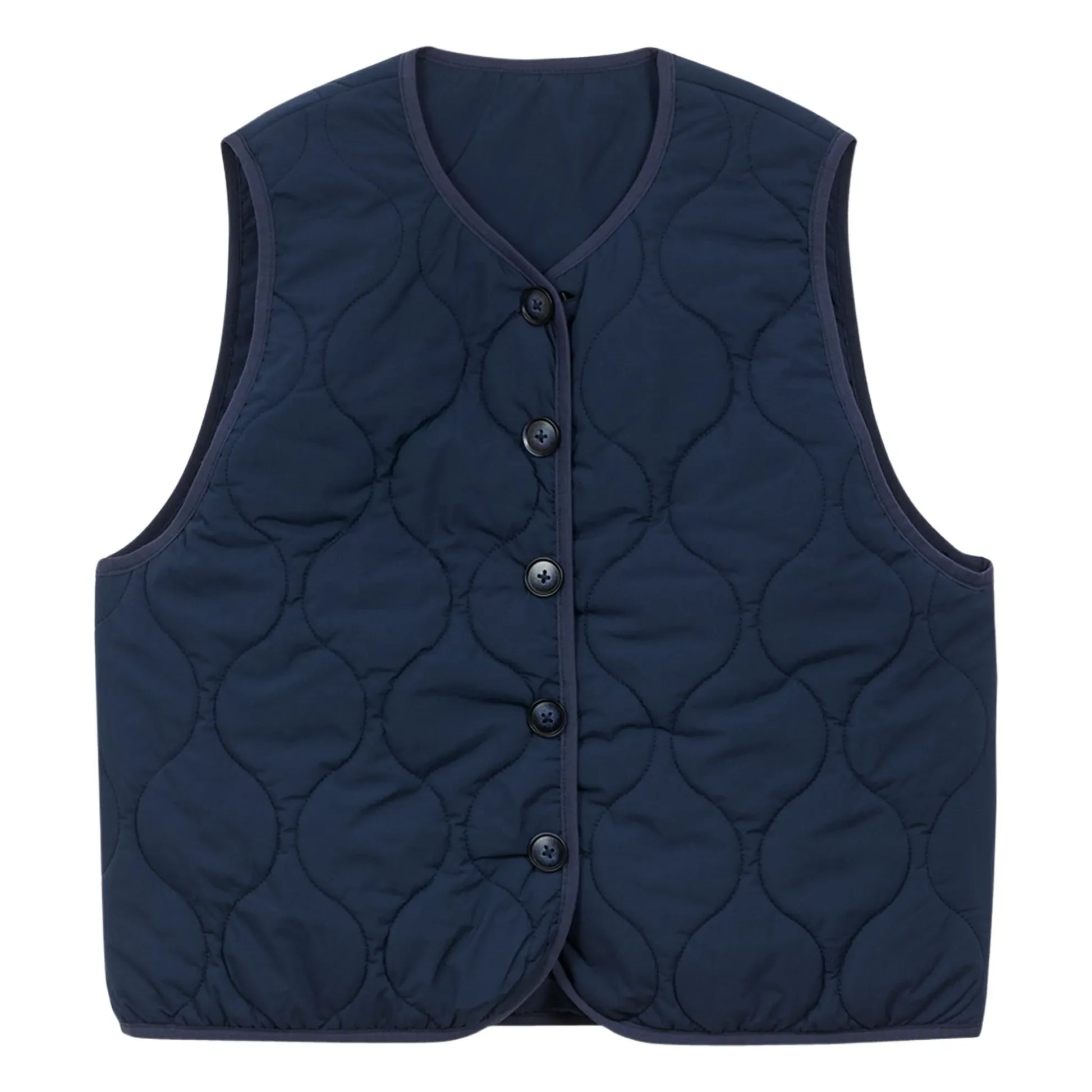 a.p - Georgina Sleeveless Reversible Jacket | Navy blue