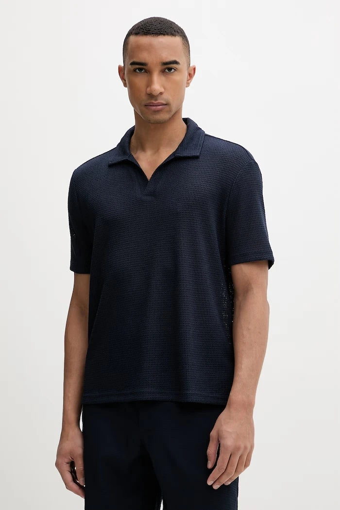 Calvin Klein erkek viskonlu yakalı polo yaka tişört