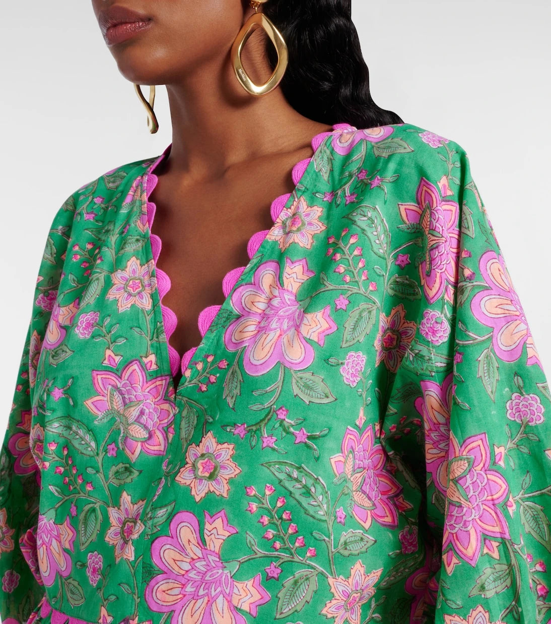Juliet Dunn - Floral printed cotton minidress