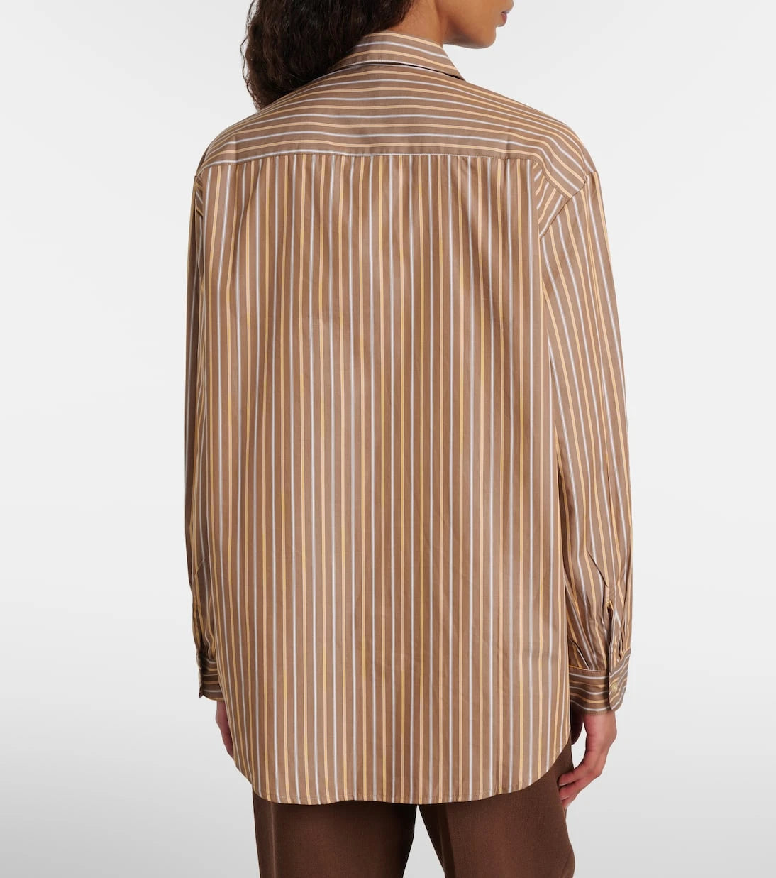 Leset - Yoshi striped cotton-blend twill shirt
