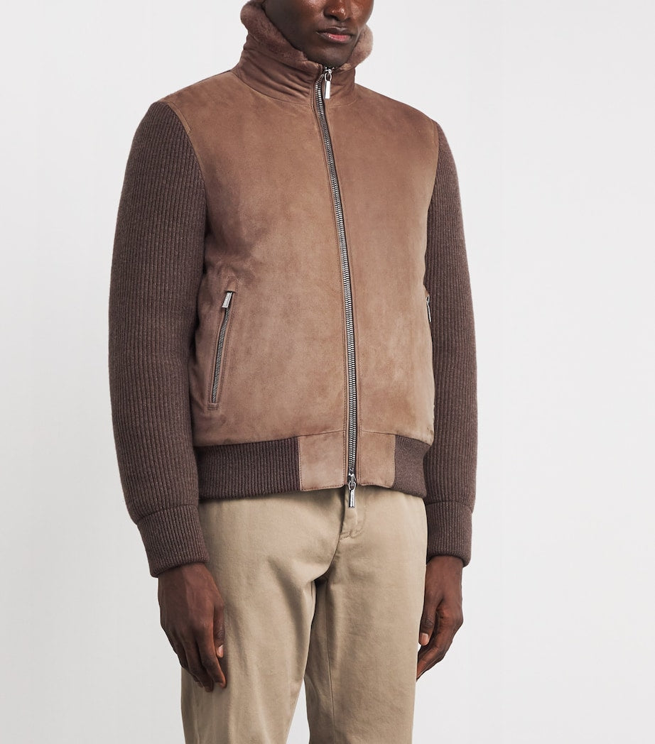 Shearling-Down Campiglio Bomber Jacket