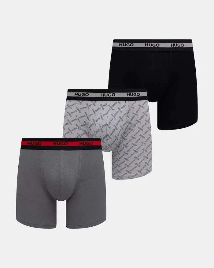 HUGO Erkek Pamuk Elastan Boxer BOXER BR PLANET DES 3'lü