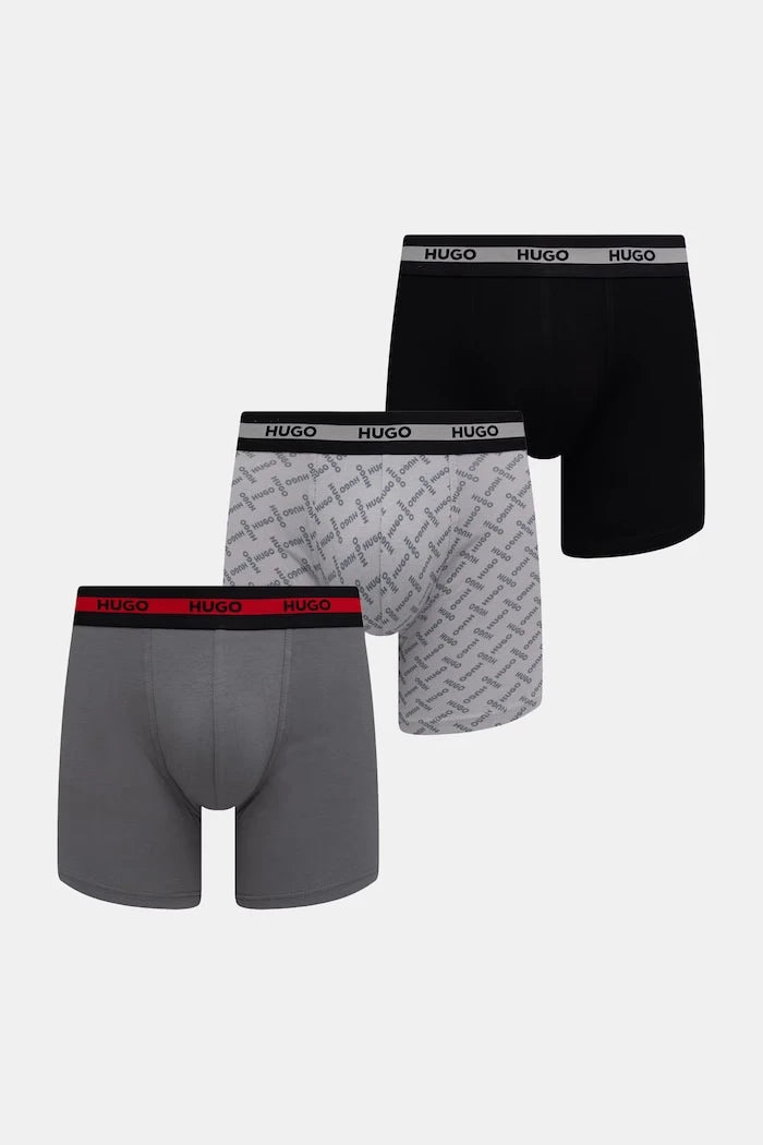 HUGO Erkek Pamuk Elastan Boxer BOXER BR PLANET DES 3'lü