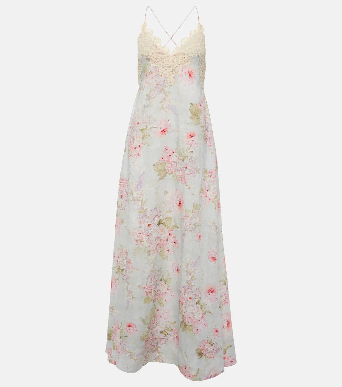 Zimmermann - Halliday lace-trimmed floral maxi dress