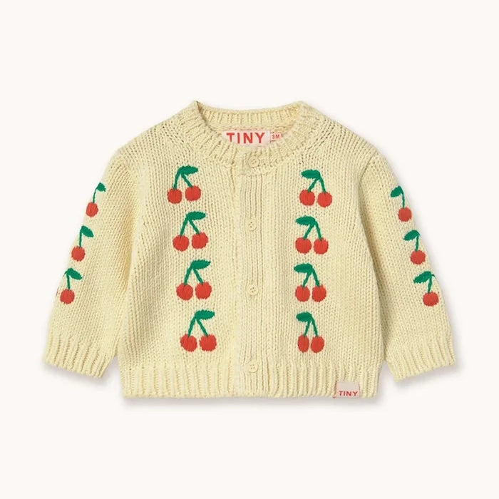 Tinycottons MINI CHERRIES Örme Bebek Hırkası