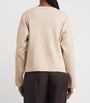 Max Mara Beige Wool-Cashmere V-Neck Sweater