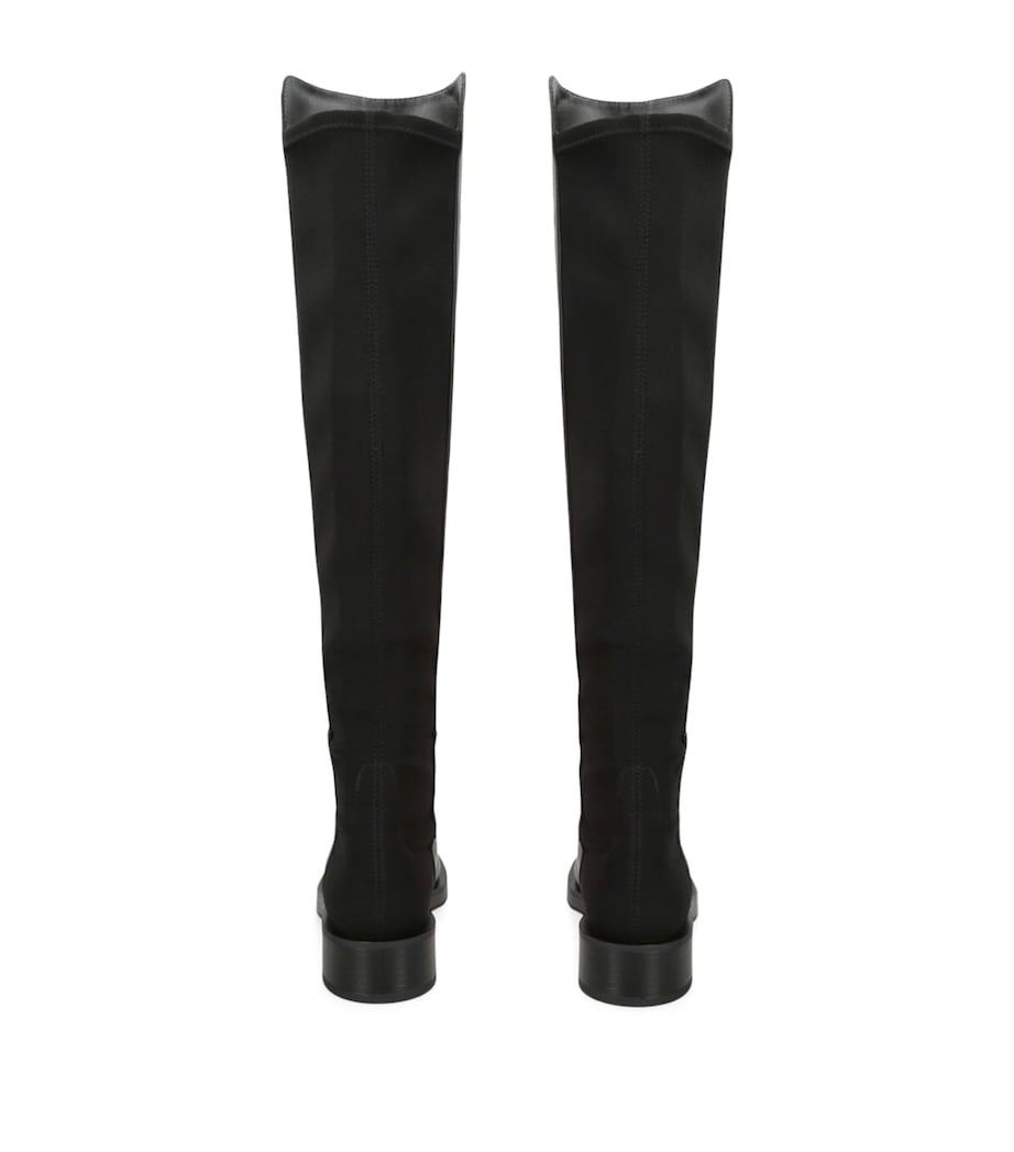 Stuart Weitzman Black Leather 5050 Bold Over-The-Knee Boots