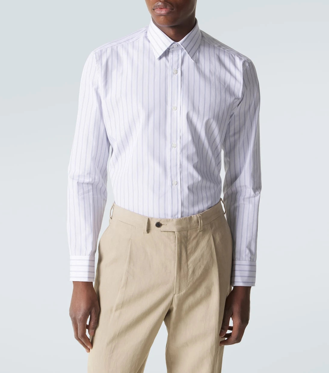 Charvet - Striped cotton poplin shirt